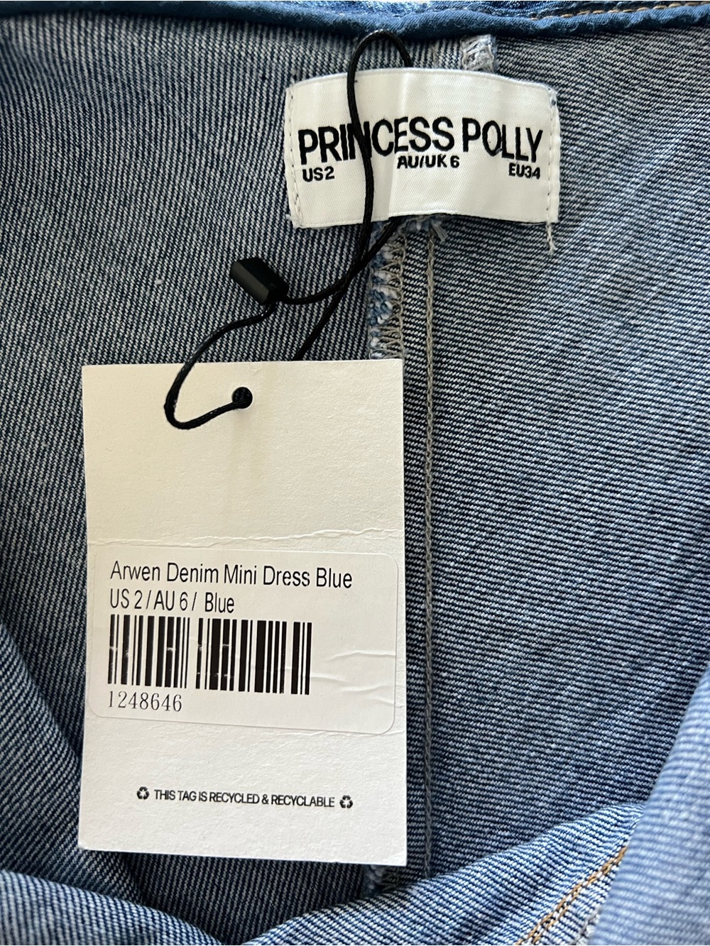 Princess Polly Arwen Denim Mini Dress blue - Picture 5 of 5